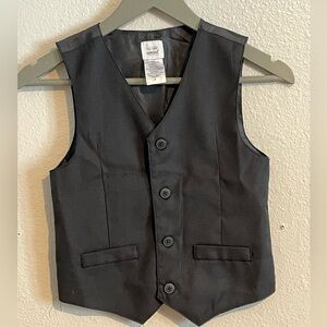 Black Kids’ Formal Button-Up Vest